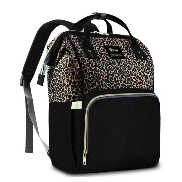 Handbags - Diaper Bag Backpack, Leopard Diaper Backpack